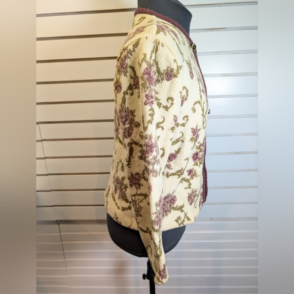 Vintage Sieger Brocade Style Cardigan w/ Button and Chain Closure Size 40 EU EUC - Picture 3 of 6